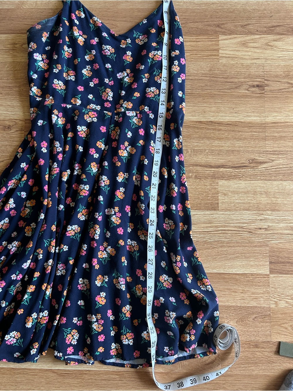 GAP Navy Floral Sundress with Pink & Orange Blooms